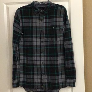 Men’s flannel; Modern amusement long sleeved.